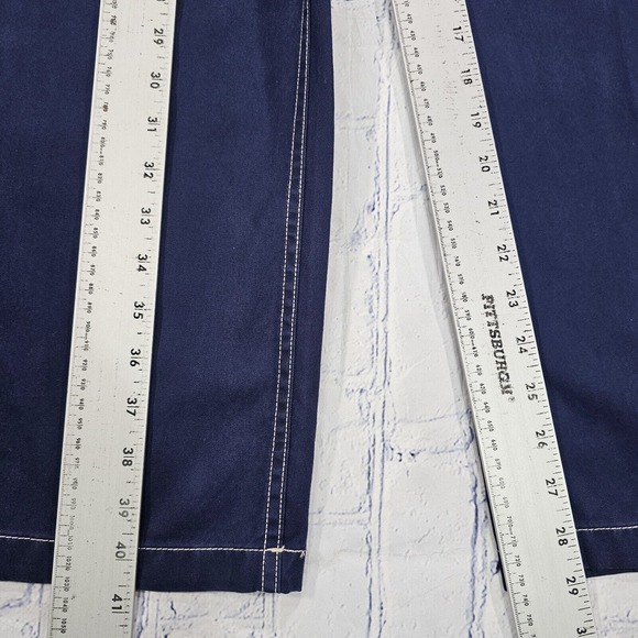 Polo Ralph Lauren Contrast Stitch Carpenter Pants Navy Blue WOMENS SIZE 2 - Picture 2 of 13